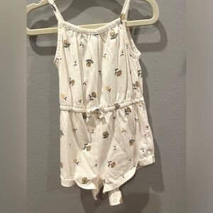 Yellow Flower Shorts Romper.